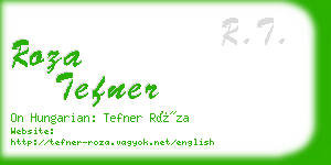 roza tefner business card